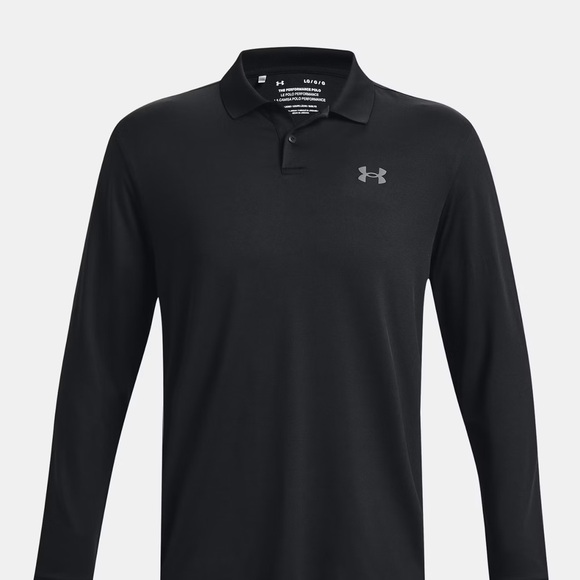 Under Armour Matchplay Men's Long Sleeve Polo- Black XL - Picture 1 of 11